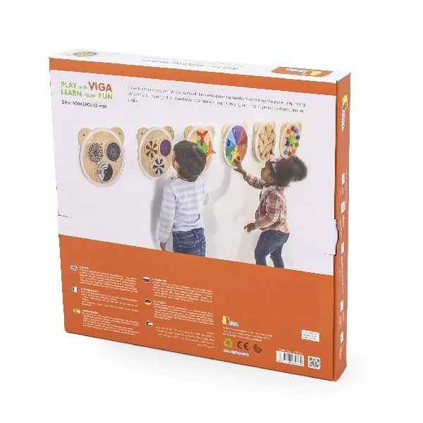 Развивающий деревянный бизиборд Viga Toys, Простой счет