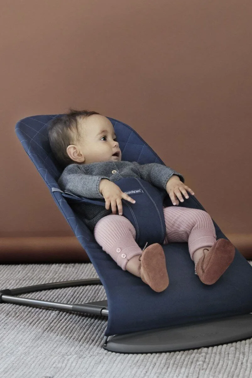Balansoar BabyBjorn Bliss Midnight Blue, Bumbac
