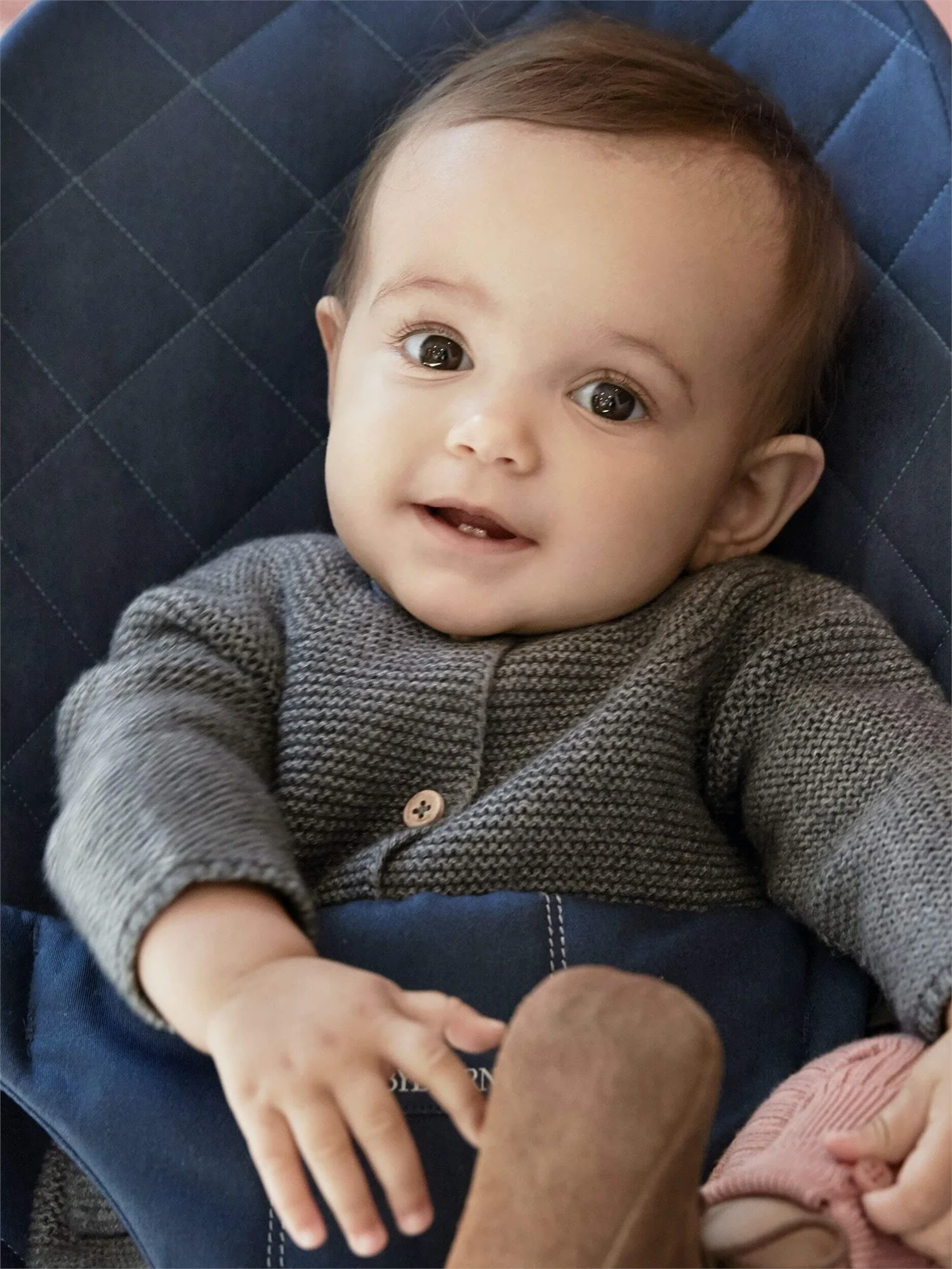 Balansoar BabyBjorn Bliss Midnight Blue, Bumbac