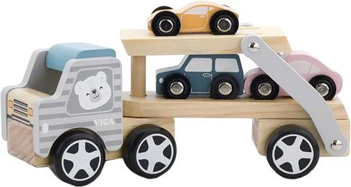 Set de joc din lemn Viga Toys Car Carrier foto