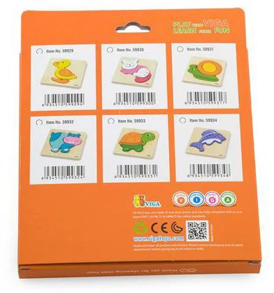 Деревянный мини-пазл Viga Toys Бегемотик foto