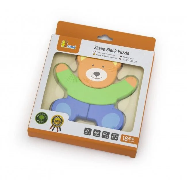 Puzzle din lemn Viga Toys Ursulet foto