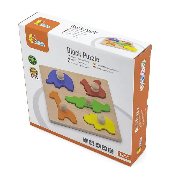 Деревянный пазл Viga Toys Животные foto