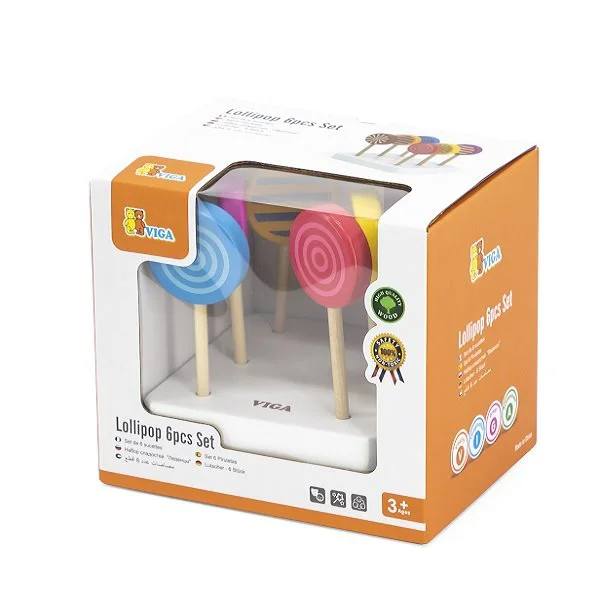 Set de acadele din lemn Viga Toys, 6 buc. foto