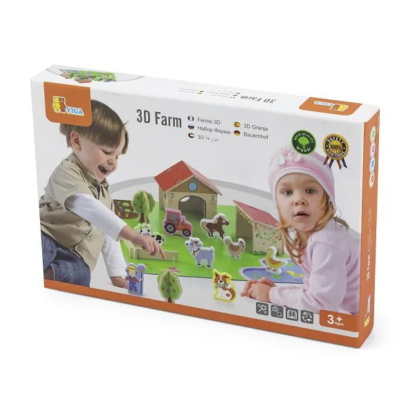 Set de joaca din lemn Viga Toys Ferma