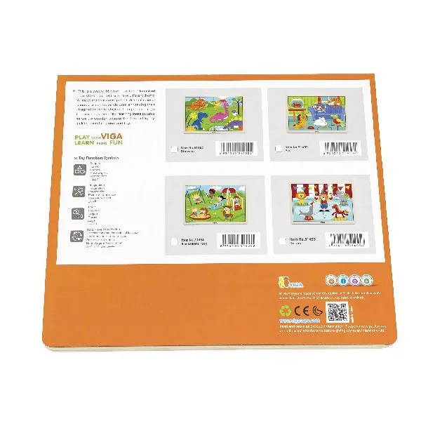 Puzzle in cadru de lemn Viga Toys Circ, 16 elemente foto