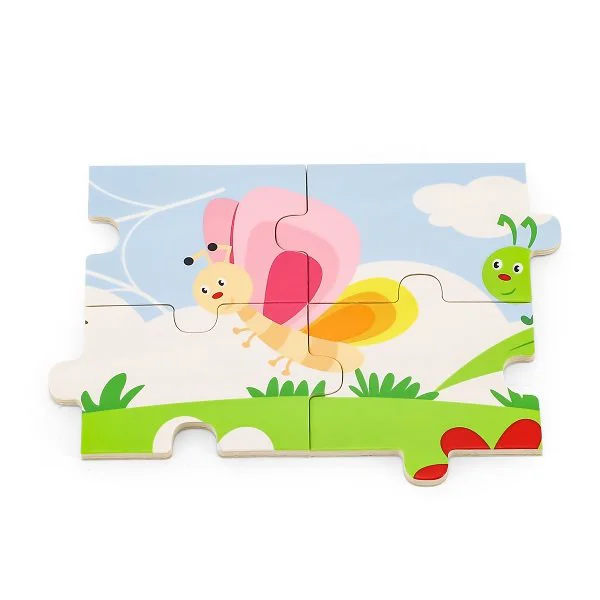 Puzzle in cadru de lemn Viga Toys Park, 16 elemente foto