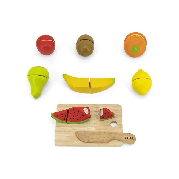 Lada cu fructe de feliat din lemn Viga Toys foto
