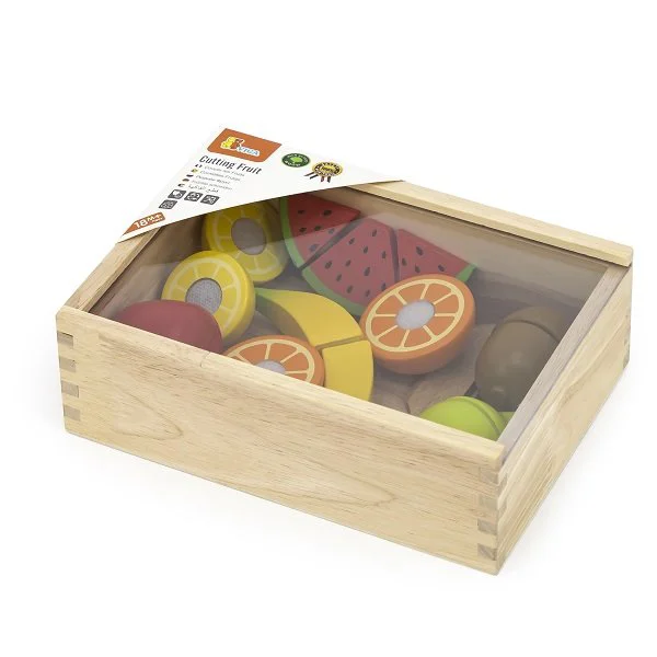 Lada cu fructe de feliat din lemn Viga Toys foto