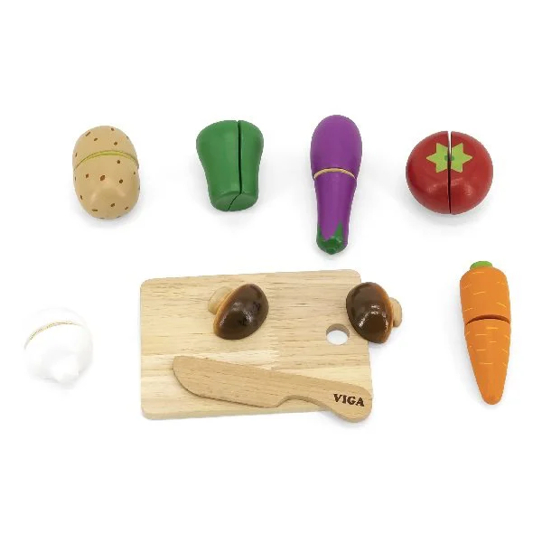 Lada cu legume de feliat din lemn Viga Toys foto