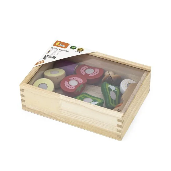 Lada cu legume de feliat din lemn Viga Toys foto