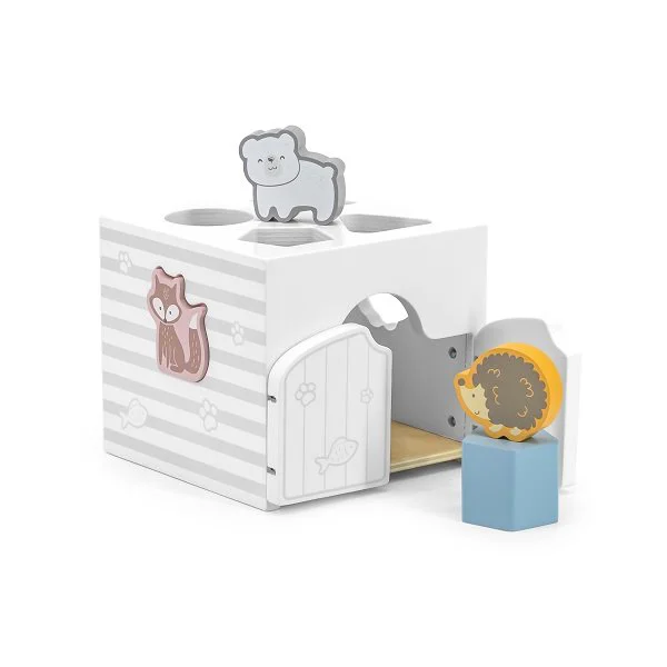 Sortator de forme cu blocuri muzicale, din lemn, Viga Toys Casa pentru animale