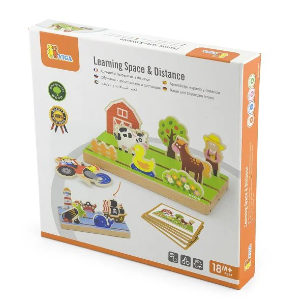 Joc educativ din lemn Viga Toys, Spatiu si Distanta foto