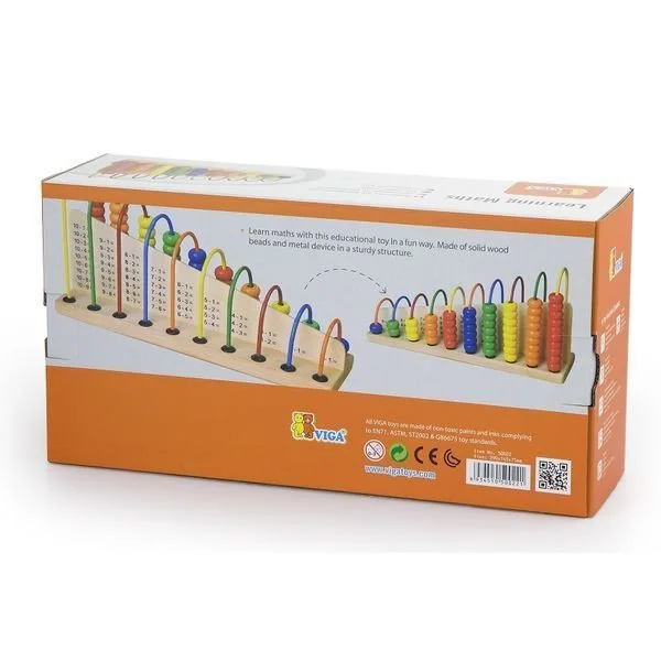 Joc abac de socotit din lemn Viga Toys Invatam matematica foto