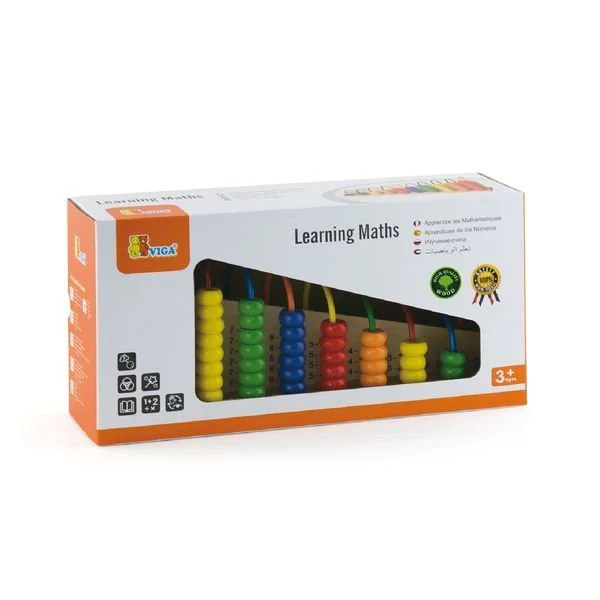 Joc abac de socotit din lemn Viga Toys Invatam matematica foto