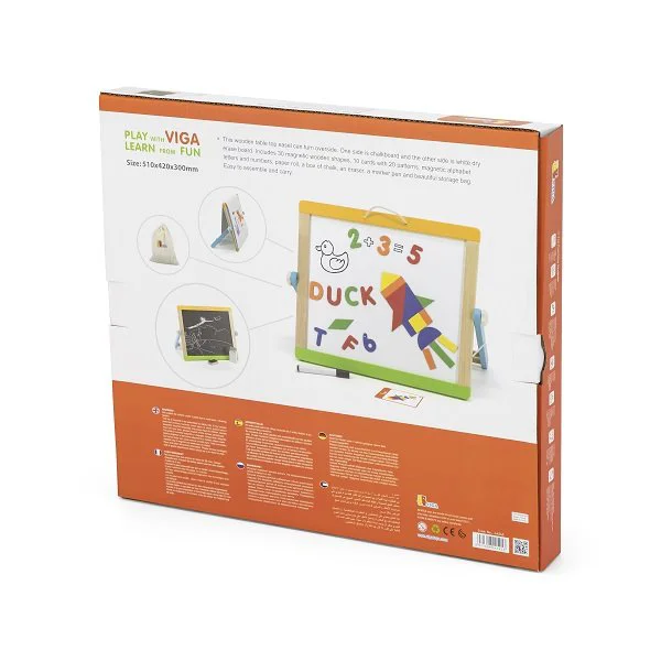 Доска магнитно-маркерная Viga Toys на подставке foto
