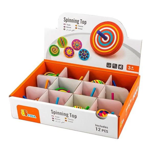 Jucarie din lemn Viga Toys Spinning Top foto
