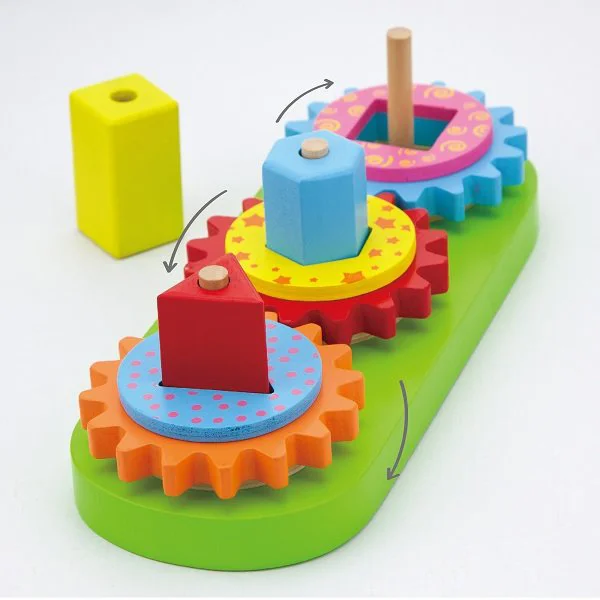 Деревянная пирамидка Viga Toys Шестеренки foto