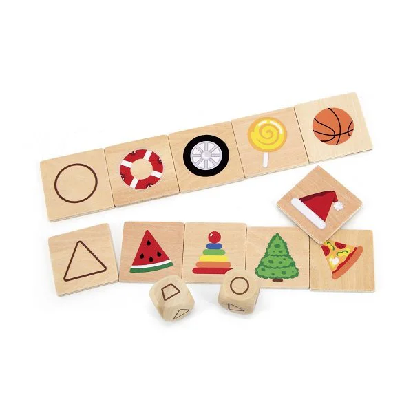 Joc de sortare cu puzzle din lemn Viga Toys Invata formele foto