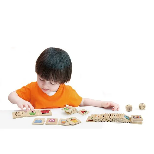 Joc de sortare cu puzzle din lemn Viga Toys Invata formele foto