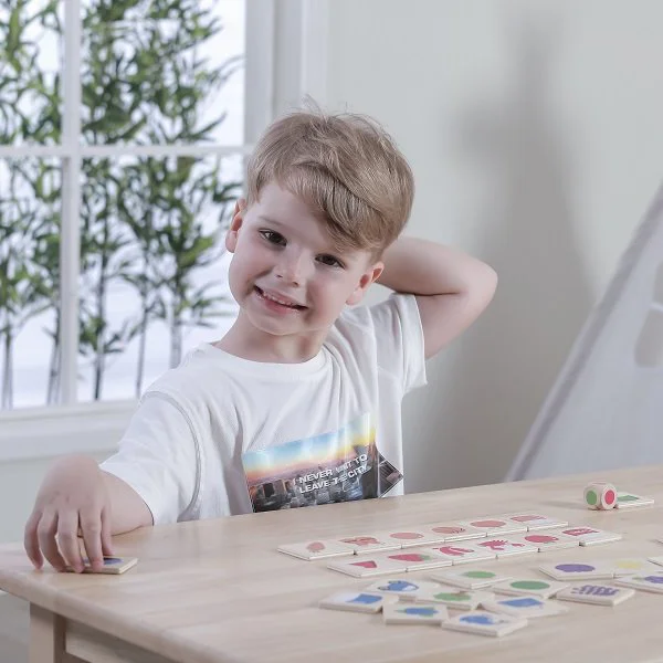 Joc de sortare cu puzzle din lemn Viga Toys Invata culorile foto