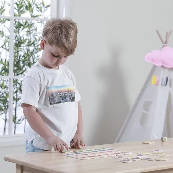 Joc de sortare cu puzzle din lemn Viga Toys Invata culorile foto