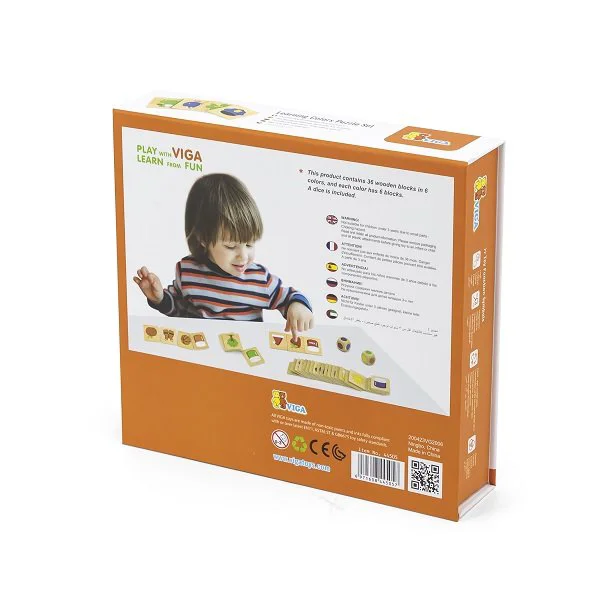 Joc de sortare cu puzzle din lemn Viga Toys Invata culorile foto