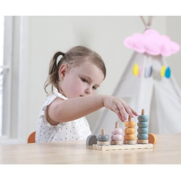 Sortator din lemn Viga Toys Animale din blocuri foto