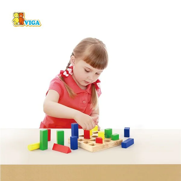 Sortator de blocuri din lemn Viga Toys, 4 forme foto