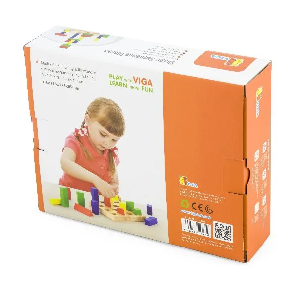 Sortator de blocuri din lemn Viga Toys, 4 forme foto