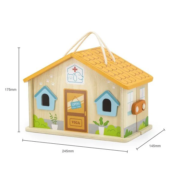 Set de joc din Lemn Viga Toys Clinica Veterinara foto