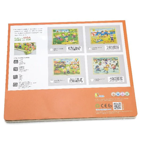 Puzzle in cadru de lemn Viga Toys Primavara, 24 piese foto
