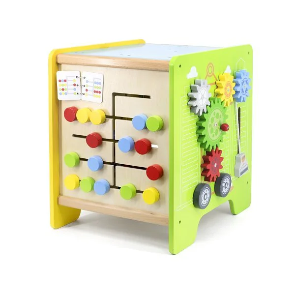 Cub educativ 5 in 1 din lemn Viga Toys