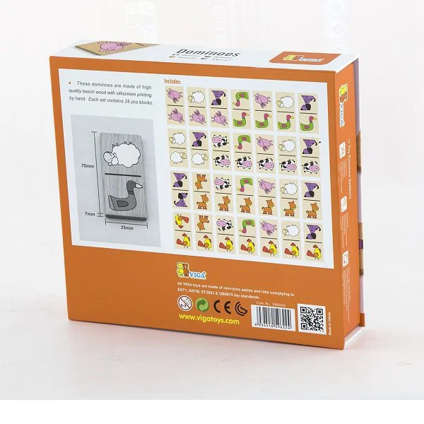Jucarie educativa din lemn Viga Toys Domino, Mijloace de transport foto