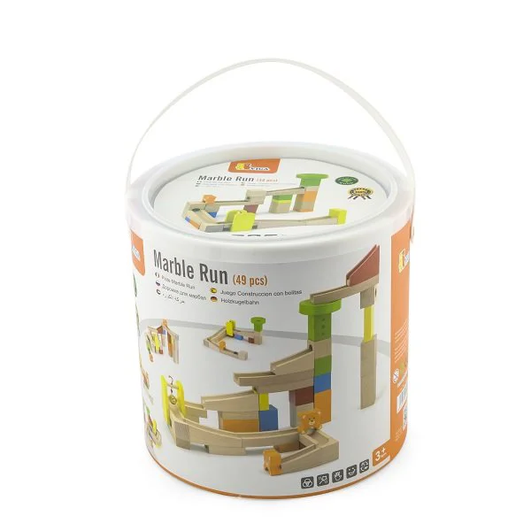 Labirint din blocuri de lemn Viga Toys cu bila de rostogolire foto