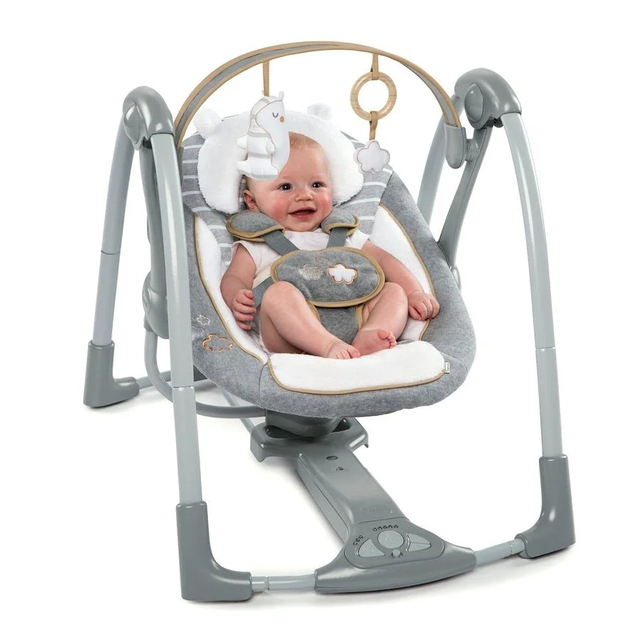 Музыкально-электронные качели 2 в 1 Bright Starts Ingenuity Swing 'n Go Portable Swing - Bella Teddy