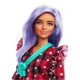 Papusa Barbie Fashionista in rochie cu carouri foto