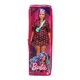 Papusa Barbie Fashionista in rochie cu carouri foto