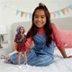 Papusa Barbie Fashionista in rochie cu carouri foto