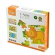 Деревянный пазл 4 в 1 Viga Toys Jungle, 4x12 эл.