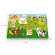 Puzzle cu maner din lemn Viga Toys Ferma cu sunet