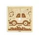 Puzzle cu piese mari din lemn Viga Toys Masina, 9 elemente foto