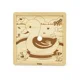 Puzzle cu piese mari din lemn Viga Toys Ratusca, 9 elemente foto