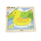 Puzzle cu piese mari din lemn Viga Toys Ratusca, 9 elemente foto