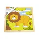Puzzle cu piese mari din lemn Viga Toys Leu, 9 piese foto