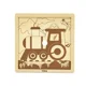 Puzzle cu piese mari din lemn Viga Toys Locomotiva , 9 elemente foto