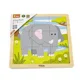 Puzzle cu piese mari din lemn Viga Toys Elefant, 9 elemente foto