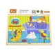 Puzzle in cadru de lemn Viga Toys Animale Domestice, 16 elemente foto