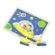 Puzzle in cadru de lemn Viga Toys Calatoria in spatiu, 16 elemente foto