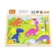 Puzzle in cadru de lemn Viga Toys Dinozauri, 16 elemente foto
